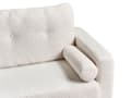 Miniatyrbild 7 av 11: Soffa Off-White Tygklädsel 2-sits Knapptuftad med Två Kuddar Retro Traditionell Stil