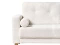 Miniatyrbilde 6 av 11: Sofa Off-white Teddystoff 2-seter Dekorative knapper Ekstra puter med avtakbare trekk Ben i lyst tre Retro design Stue