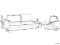 Miniatyrbilde 3 av 11: Sofagruppe 3-seters Sofa Lenestol Beige Boucle Treben Loveseat Retro Minimalistisk