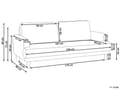 Miniatyrbilde 3 av 11: Sofa Hvit Boucle Stoff 3-seters Loveseat Retro Minimalistisk Stuemøbler