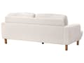 Miniatyrbilde 6 av 11: Sofa Hvit Boucle Stoff 3-seters Loveseat Retro Minimalistisk Stuemøbler