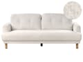 Miniatyrbilde 1 av 11: Sofa Hvit Boucle Stoff 3-seters Loveseat Retro Minimalistisk Stuemøbler