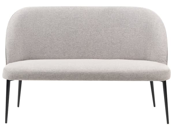 Sofabænk Lysegrå Polyester 2 Personers Køkkensofa Sofa Blød Design Højrygget