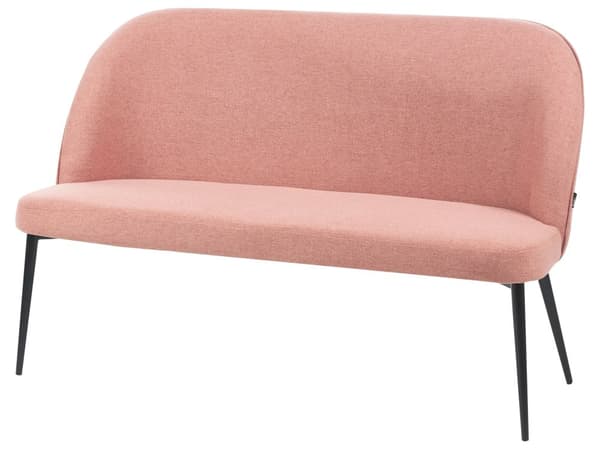 Sofabænk Lyserød Polyester 2 Personers Køkkensofa Sofa Blød Design Højrygget