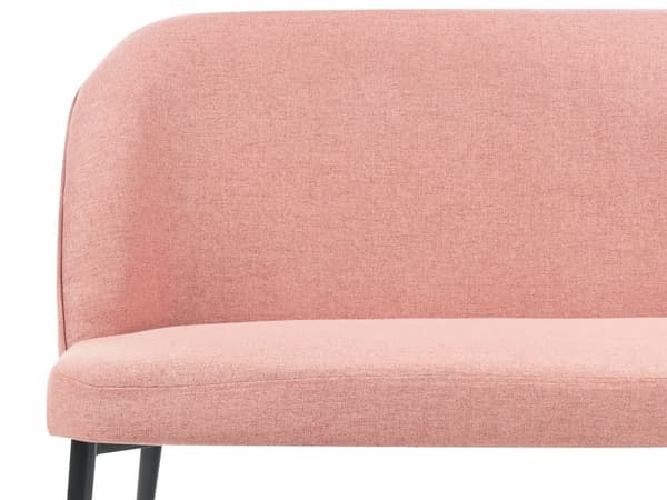 Sofabænk Lyserød Polyester 2 Personers Køkkensofa Sofa Blød Design Højrygget