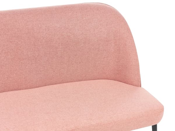 Sofabænk Lyserød Polyester 2 Personers Køkkensofa Sofa Blød Design Højrygget