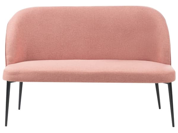 Sofabænk Lyserød Polyester 2 Personers Køkkensofa Sofa Blød Design Højrygget