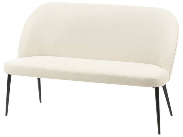 Sofabænk Lys Beige Polyester 2 Personers Køkkensofa Sofa Blød Design Højrygget