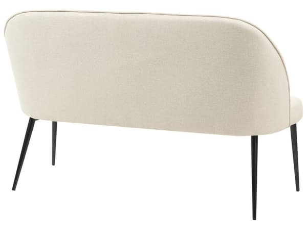 Sofabænk Lys Beige Polyester 2 Personers Køkkensofa Sofa Blød Design Højrygget