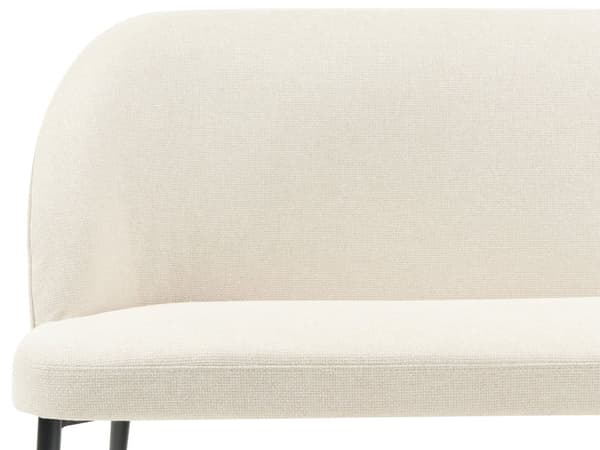 Sofabænk Lys Beige Polyester 2 Personers Køkkensofa Sofa Blød Design Højrygget