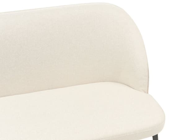 Sofabænk Lys Beige Polyester 2 Personers Køkkensofa Sofa Blød Design Højrygget