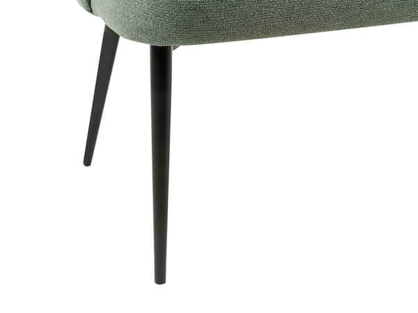 Spisesofa Lysegrønn Polyesterstoff 2-seter Svarte metallben Uten armlener Moderne design Kjøkkensofa Benk