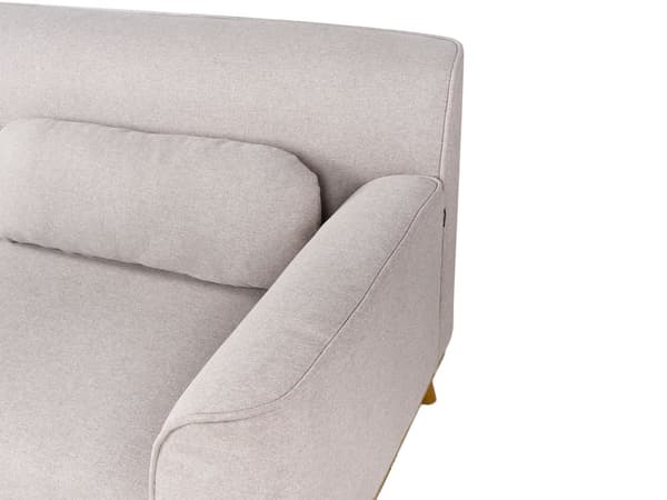 Hjørnesofa med Chaiselong Lysegrå Polyester 3 Personers Sofa L Formet Dyb Sofahjørne Siddemøbel Blød Stofsofa Venstrevendt