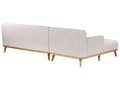 Miniatyrbillede 5 af 10: Hjørnesofa med Chaiselong Lysegrå Polyester 3 Personers Sofa L Formet Dyb Sofahjørne Siddemøbel Blød Stofsofa Højrevendt