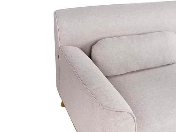 Hjørnesofa med Chaiselong Lysegrå Polyester 3 Personers Sofa L Formet Dyb Sofahjørne Siddemøbel Blød Stofsofa Højrevendt