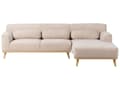 Miniatyrbillede 4 af 11: Hjørnesofa med Chaiselong Beige Chenille 3 Personers Sofa L Formet Dyb Sofahjørne Siddemøbel Blød Stofsofa Venstrevendt