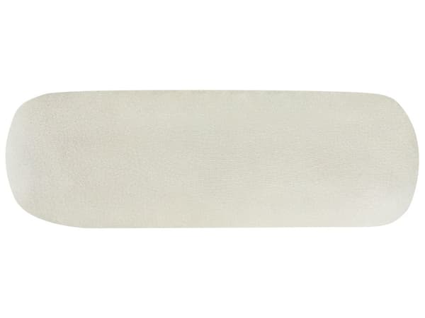 Hjørnesofa med Chaiselong Off White Polyester 3 Personers Sofa L Formet Dyb Sofahjørne Siddemøbel Blød Stofsofa Venstrevendt