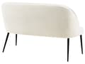 Pikkukuva 6 / 10: Sohva vaaleanbeige bukleekangas verhoiltu puu metallijalat kahdelle hengelle keittiön minimalistinen moderni tyyli