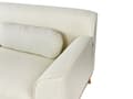 Miniatyrbilde 6 av 10: Høyre Hjørnesofa Off-White Stoffpolstret Polstret Finished Rygg Trebein