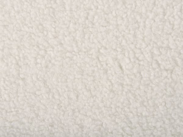 Høyre Hjørnesofa Hvit Boucle Polstret Rygg med Trebein Moderne Stil Design