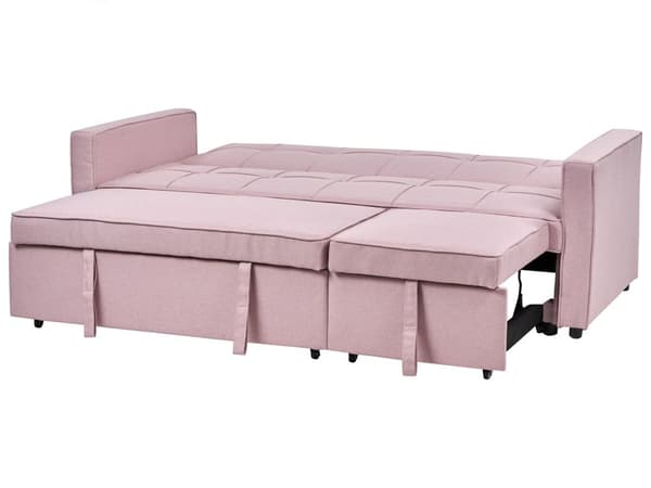 Sovesofa Rosa Sovefunksjon Polstret Ekstra Puter 3 Seter Moderne Stil Soverom