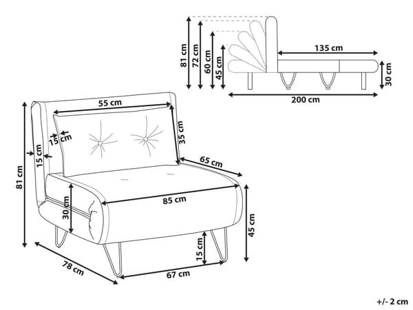 Sovestol Lysegrå Polyester 1 Personers Sovesofa Lænestol Seng Daybed Design Minimalistisk