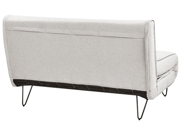 Sovesofa Lysegrå Polyester 2 Personers Moderne Blød Sofa Sofaseng To Personers Designsofa til Værelse Stofsofa