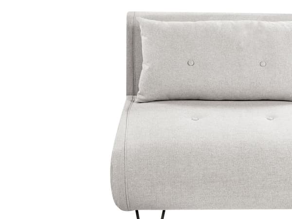 Sovesofa Lysegrå Polyester 2 Personers Moderne Blød Sofa Sofaseng To Personers Designsofa til Værelse Stofsofa
