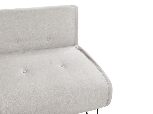 Sovesofa Lysegrå Polyester 2 Personers Moderne Blød Sofa Sofaseng To Personers Designsofa til Værelse Stofsofa