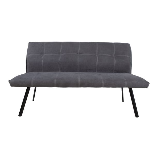 Sohva EDDY 160x65xK86cm, kangasverhoilu, metallijalat, harmaa