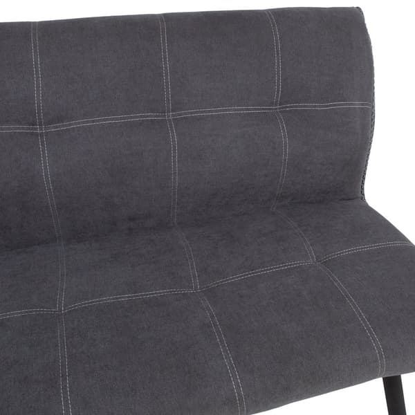 Sohva EDDY 160x65xK86cm, kangasverhoilu, metallijalat, harmaa