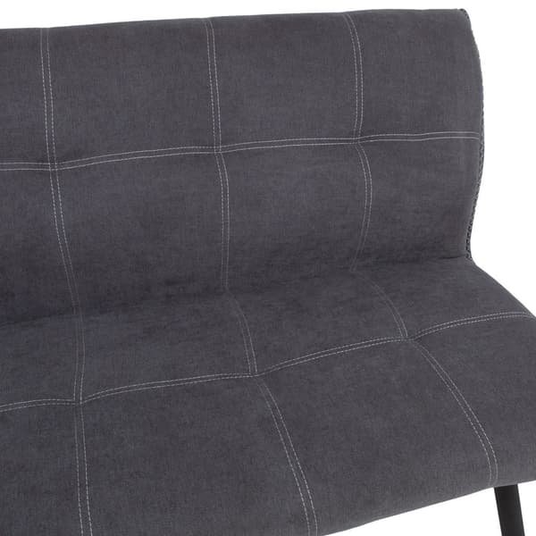 Sohva EDDY 160x65xK86cm, kangasverhoilu, metallijalat, harmaa