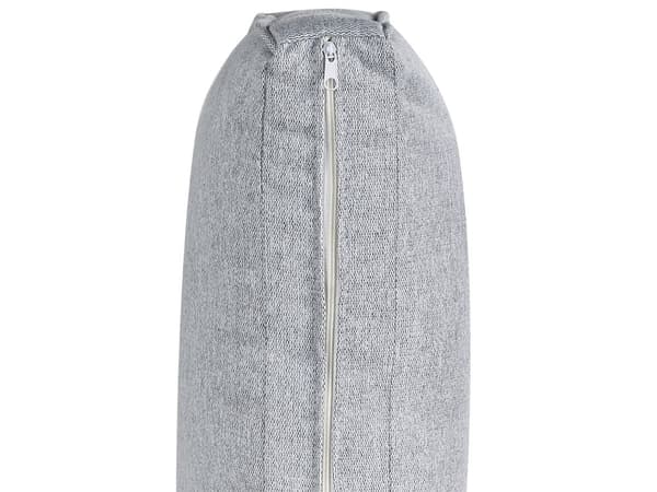 Soffa Grå Polyester Tyg 3-Sits Träben Armstöd Modern Stil Vardagsrum