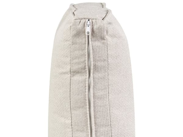 Soffa Beige Polyester Tyg 3-Sits Träben Armstöd Modern Stil Vardagsrum