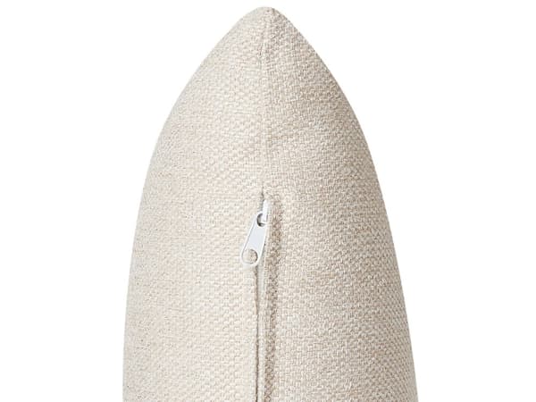 Sofa Beige Hør Imiteret 2 Personers Tyk Polstret Dyb Blød Stofsofa til Stuen Moderne Inspiration Stue Møbel Klassisk
