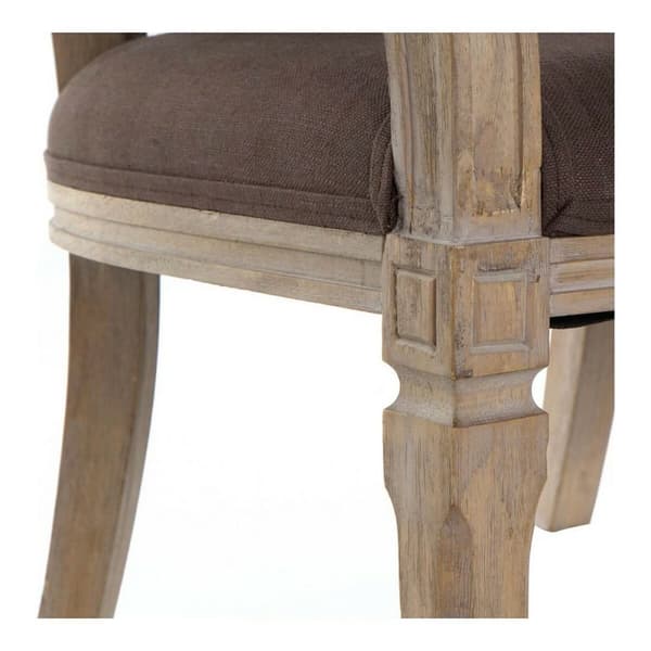Soffa DKD Home Decor Brun linne Gummiträ Traditionell (122 x 69 x 72 cm)