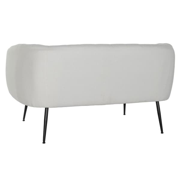 Soffa DKD Home Decor Svart Greige Skum Trä Metall Sammet Scandi 129 x 75 x 73 cm