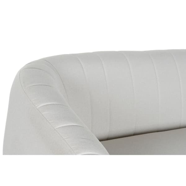 Soffa DKD Home Decor Svart Greige Skum Trä Metall Sammet Scandi 129 x 75 x 73 cm