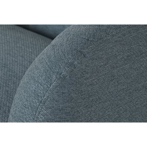 Soffa DKD Home Decor Blå Svart Skum Trä Metall Sammet Scandi 129 x 75 x 73 cm