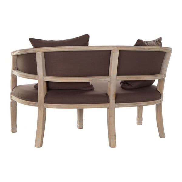 Sofa DKD Home Decor Brun Lin Gummitre Tradisjonell (122 x 69 x 72 cm)