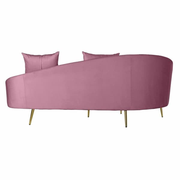 Sofa DKD Home Decor Rosa Gyllen Metall Polyester (210 x 120 x 84 cm)