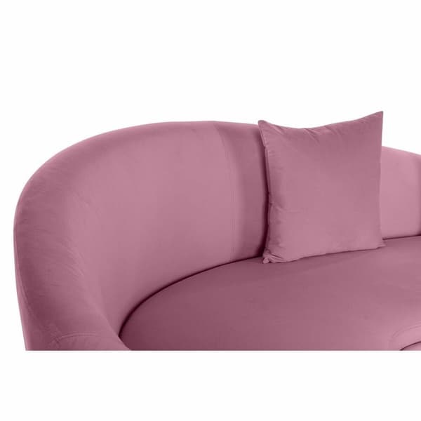 Sofa DKD Home Decor Rosa Gyllen Metall Polyester (210 x 120 x 84 cm)