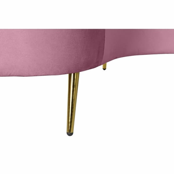Sofa DKD Home Decor Rosa Gyllen Metall Polyester (210 x 120 x 84 cm)