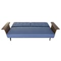 Miniatyrbilde 5 av 5: Sovesofa DKD Home Decor Svart Blå Metall Brun Polyester Evkalyptustre (203 x 87 x 81 cm)