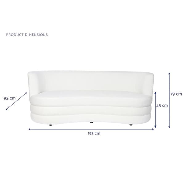 Sofa DKD Home Decor Hvit 193 x 92 x 79 cm