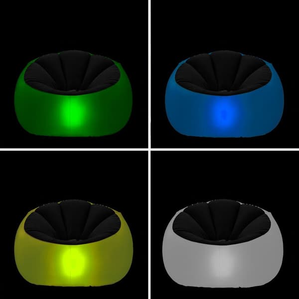 Uppblåsbar fåtölj med flerfärgad LED och fjärrkontroll Chight InnovaGoods