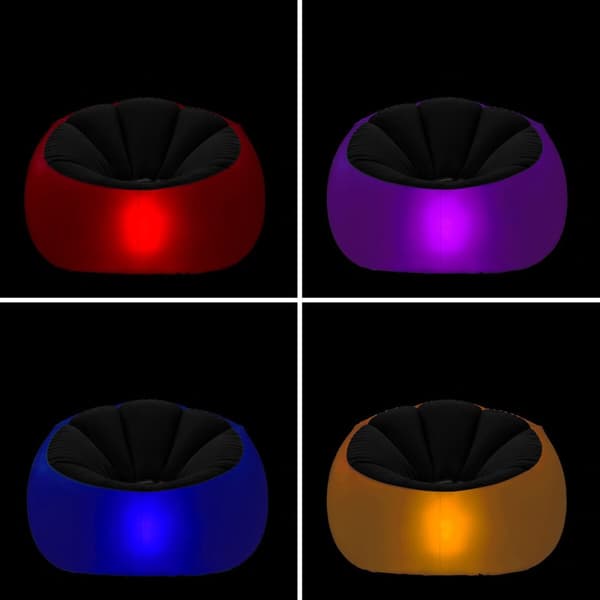 Uppblåsbar fåtölj med flerfärgad LED och fjärrkontroll Chight InnovaGoods
