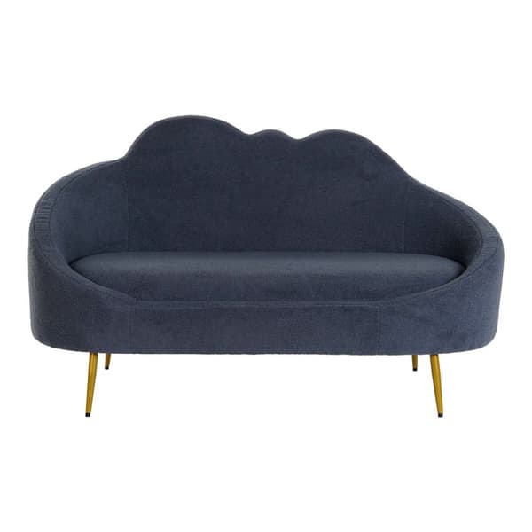 Sohva DKD Home Decor Sininen Kullattu Metalli Pilvet Scandi 155 x 75 x 92 cm
