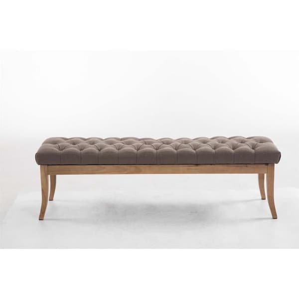 Bänk - CLP - Ramses - 100 % polyestertyg - 2/3 platser - Vintage - Taupe