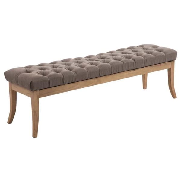 Bänk - CLP - Ramses - 100 % polyestertyg - 2/3 platser - Vintage - Taupe
